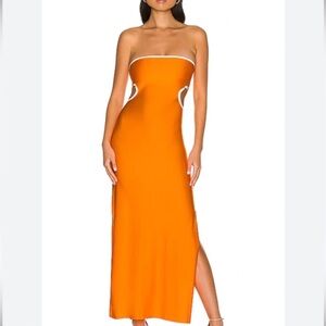 Baobab Collection Strapless Orange Dress
